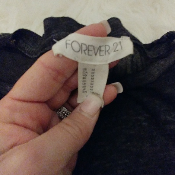 Forever 21 Sheer Black T Shirt Duster - Picture 6 of 7